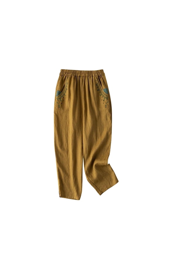Women's Cropped Harem Pants Pearl Luster Elastic Waist Drawstring Lounge Pants Plus Size M-4XL, Nylon Spandex Matte Loungewear Set for Home Casual Wear