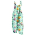 thumbnail image 1 of Tnhcen Women's Easter Egg Print Wide-Leg Jumpsuit - Bamboo Linen Adjustable Straps Pocket Romper Loose Fit Casual Holiday Overalls S-2XL, 1 of 5