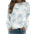 thumbnail image 1 of Tnhcen Women's Fall Butterfly Print Crewneck Raglan Sleeve Sweatshirt - Plus Size Casual No Hood Tops S-5XL, 1 of 5