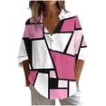 thumbnail image 1 of Tnhcen Women's Fall Loose Fit Printed Button-Up Top | Casual Daily Essentials Shirts | Stretchy Tops | S-3XL, 1 of 5