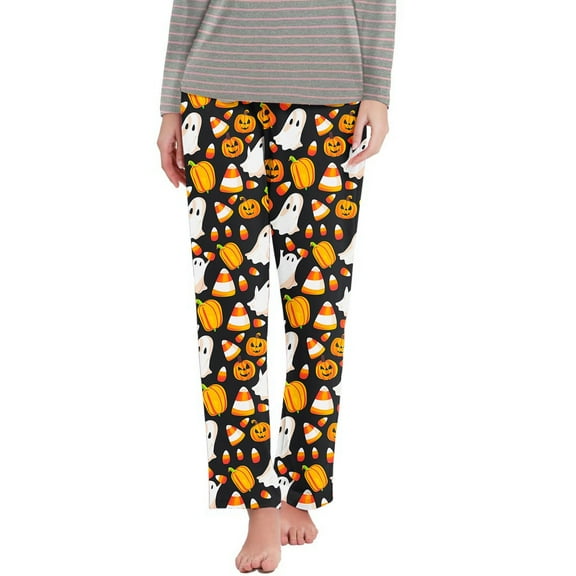 Tnhcen Women's Fashion Casual Printed Sleep Pants with Elastic Waist - Milk Silk Single-Sided Brushed Long Pants | Relaxed Fit Home Wear S-2XL