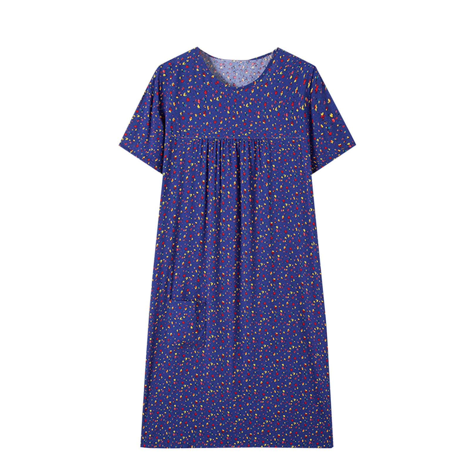 Tnhcen Women's Fashion Floral Print Crewneck Short Sleeve Sleepwear ...