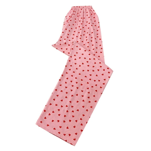 Tnhcen Women's Fashion Print Casual 7/8 Sleep Pants with Elastic Waist | Loose Comfortable Pajamas Home Wear M-2XL