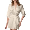 thumbnail image 1 of Tnhcen Women's Fashionable Solid Color Short Sleeve Sleepwear - Lightweight Comfy Pajamas for Women Casual Home Loungewear S-2XL, 1 of 3