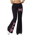 thumbnail image 1 of Tnhcen Women's Flare Yoga Pants, Milk Fleece High Waist Loose Fit Wide Leg Workout Pants, Elastic Waistband Soft Athletic Lounge Pants for Yoga, Gym, Casual Wear S-2XL, 1 of 7