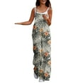 thumbnail image 1 of Tnhcen Women's Floral Jumpsuit - High Waisted Wide Leg Sleeveless Romper with Pockets Stretchy Casual Boho Summer Outfit for All Sizes S-3XL, 1 of 5