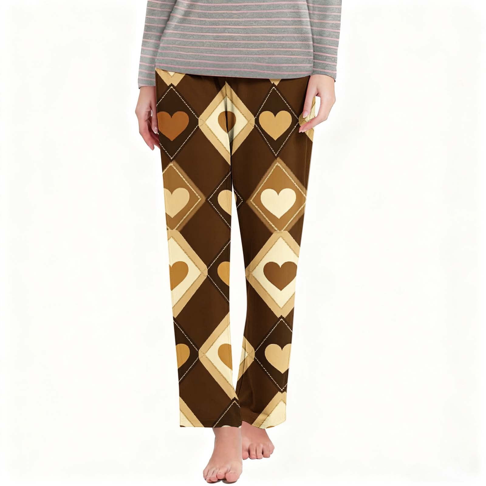 Tnhcen Women's Floral Print Pajama Pants, Loose Fit Sleep Pants ...