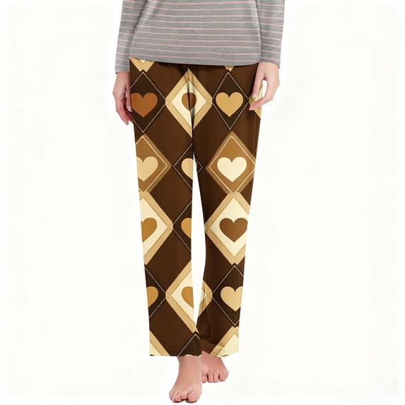 Tnhcen Women's Floral Print Pajama Pants, Loose Fit Sleep Pants, Elastic Waist Lounge Pants, Soft Stretchy Sleepwear, Home Wear Bottoms, Sizes S-5XL