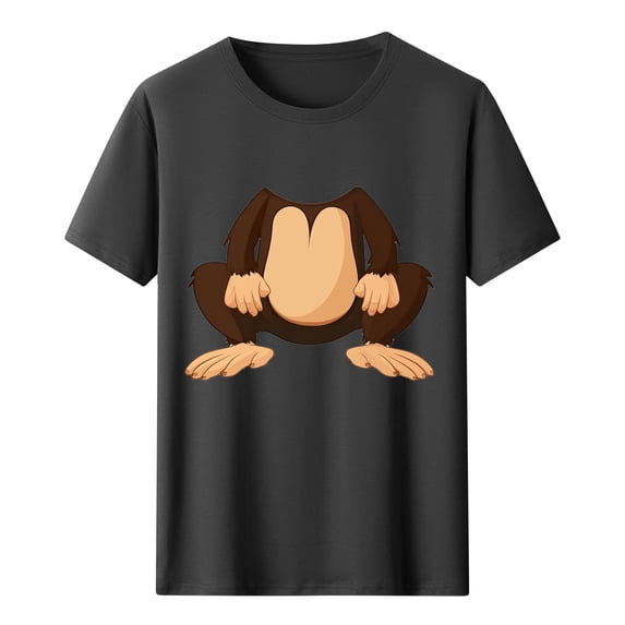 Tnhcen Women's Funny Cartoon Print Cotton Short Sleeve T-Shirt - Loose Fit Casual Basics Plus Size S-2XL Humorous Summer Tops