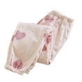thumbnail image 1 of Tnhcen Women's Heart Print Flannel Fleece Pajama Pants - Loose Fit Elastic Waist Sleepwear with Pockets | Winter Warm M-XL Cozy Home Wear, 1 of 3