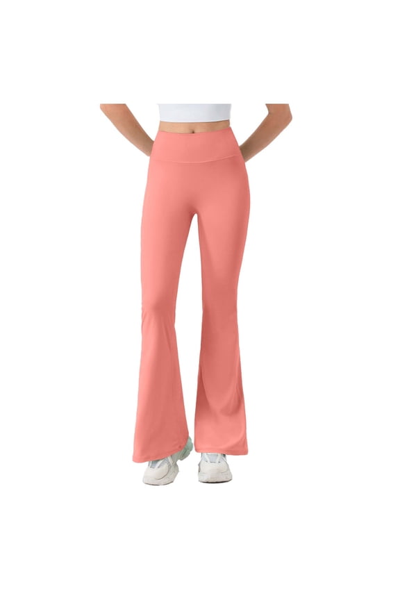 Women's High Waisted Flared Yoga Pants Bootcut Leggings Tummy Control Workout Pants Nylon Spandex Blend Comfortable Stretchy Casual Gym Pants for Women S-XL