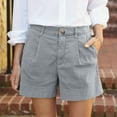 thumbnail image 1 of Tnhcen Women's High-Waisted Shorts with Pockets Pre-Shrunk Washed Casual Summer Shorts S-2XL Multiple Colors Available, 1 of 8