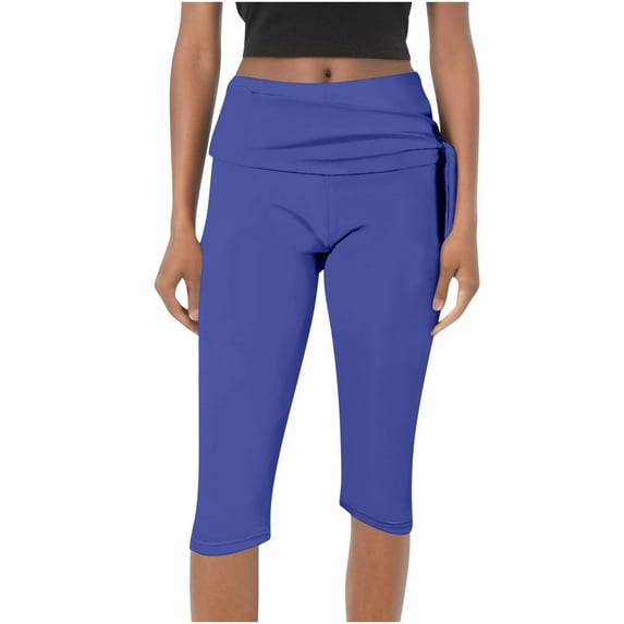 Tnhcen Women's High Waisted Stretch Yoga Pants Fitted Workout Capris with Elastic Waist Casual Sportswear for Active Days & Gym Workouts 7/8 Length Leggings S-XL