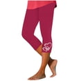 thumbnail image 1 of Tnhcen Women's High-Waisted Yoga Pants Summer Workout Activewear Diamond-Embellished 7-Inch Capri Pants Solid Color Athleisure Fitness Trousers S-3XL Multiple Colors Available, 1 of 4