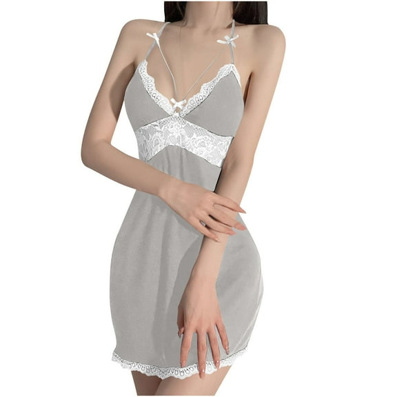 Tnhcen Women's Lingerie Nightwear Spaghetti Hanging Neck Nightgown Womens Pajamas
