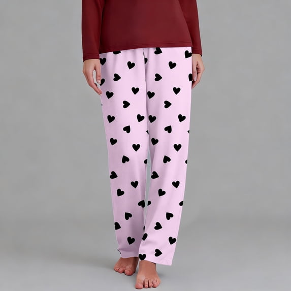 Tnhcen Women's Loose Fit Constellation Print Pajama Pants, Elastic Waist Sleep Pants, Soft Lounge Pants, Star Pattern Home Wear, Sizes S-5XL