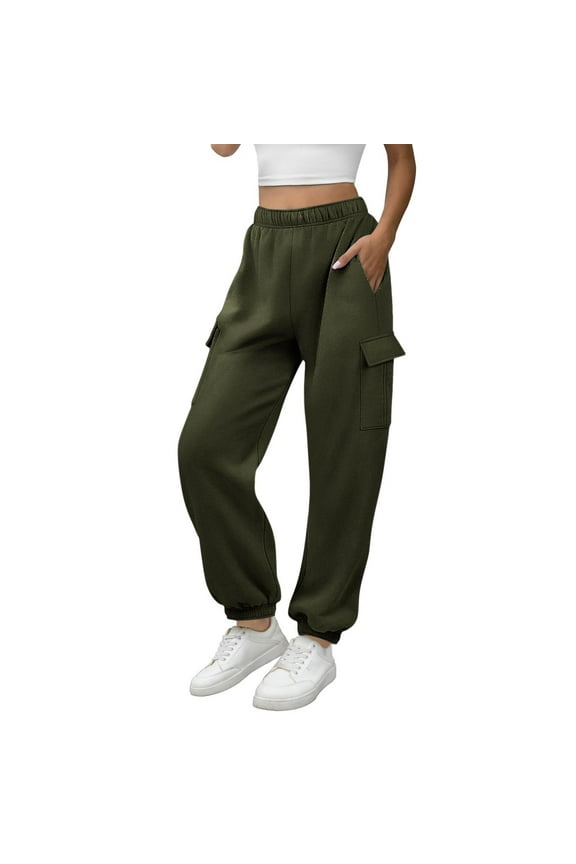 Women's Loose Fit Joggers with Cuffed Ankles Japanese Polyester Sweatpants Athletic Casual Lounge Pants with Pockets S-2XL Multiple Colors Available