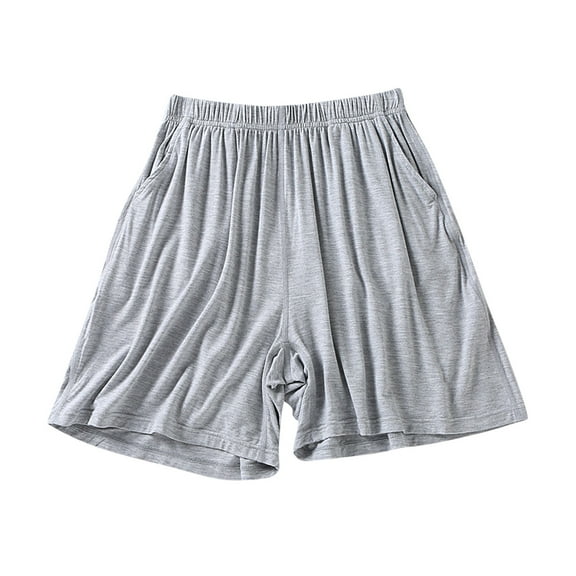 Tnhcen Women's Modal Lounge Shorts with Pockets Sleepwear Soft Comfortable Home Wear Lightweight Breathable M-4XL Multiple Colors Available Gray