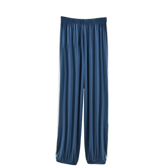 Tnhcen Women's Pajama Pants Modal Loose Fit Casual Elastic Waistband Cuffed Ankle Sleepwear Home Comfort Wear Plus Size L - XL Soft Cozy Breathable Nightwear