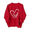 thumbnail image 1 of Tnhcen Women's Plus Size 2XL-3XL Crewneck Valentine's Day Heart Print Sweatshirt Long Sleeve Soft Sweatshirt Spring Autumn Casual Tops for Women, 1 of 4