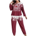thumbnail image 1 of Tnhcen Women's Plus Size Christmas Pajama Set Holiday Print Sleepwear 2-Piece Flannel Fleece Lounge Set Cozy Festive Pajamas Long Sleeve Pants for Women XL-5XL, 1 of 4