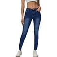 thumbnail image 1 of Tnhcen Women's Plus Size High Stretch Denim Jegging Jeans Cropped Mid Rise Tummy Control Casual Pants S-2XL Slim Fit Soft Stretchy Cotton Blend Denim for Women, 1 of 9