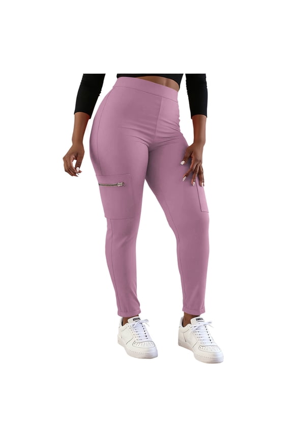 Women's Plus Size High Waisted Workout Leggings with Zipper Pockets, Print Yoga Pants, Tummy Control Squat Proof Gym Running Fitness Pants S-2XL