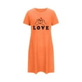 thumbnail image 1 of Tnhcen Women's Plus Size Love Print Valentine's Nightgown, Black Short Sleeve Sleep Dress, Valentine's Day Gift for Her, Round Neck Thermal Pajamas, Cozy Fleece Loungewear, S-5XL, 1 of 2