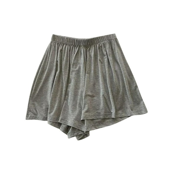 Tnhcen Women's Plus Size Modal Sleep Shorts Soft Lounge Pajama Shorts Comfortable Home Wear Breathable S-2XL Gray