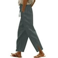 thumbnail image 1 of Tnhcen Women's Plus Size Wide Leg Pants · Drawstring Waist Trousers · Nylon Spandex Comfort Fit Palazzo Pant 3XL-5XL · Casual Breathable Straight Leg Lounge Pants, 1 of 6