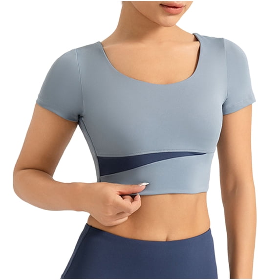 Tnhcen Women's Short Sleeve Crop Top Basic Tank - Crew Neck Athletic Casual Plus Size Friendly S-2XL | Nylon Spandex Blend Versatile Everyday Essentials
