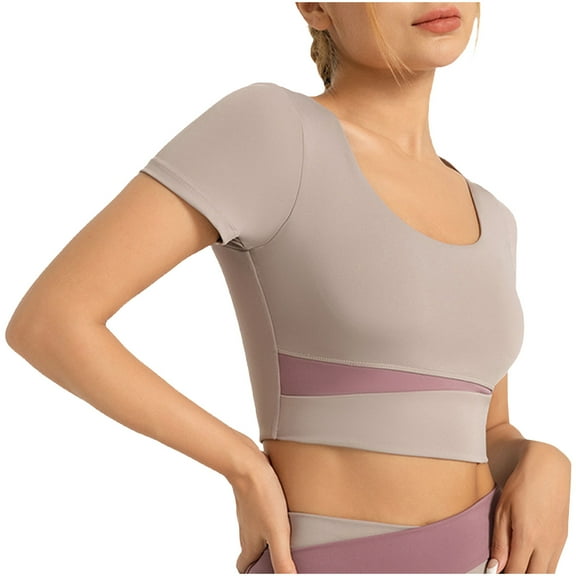 Tnhcen Women's Short Sleeve Crop Top Basic Tank - Crew Neck Athletic Casual Plus Size Friendly S-2XL | Nylon Spandex Blend Versatile Everyday Essentials