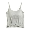 thumbnail image 1 of Tnhcen Women's Short Solid Modal Camisole Built-in Bra Padding, Adjustable Straps Sleepwear Loungewear for Home & Outdoor S-XL, 1 of 6