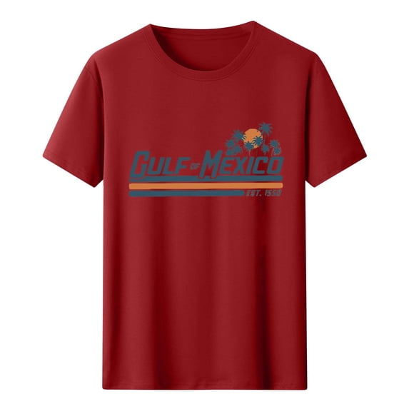 Tnhcen Women's Simple Print Short Sleeve Crewneck T-Shirts | Plus Size Friendly S-3XL | Polyester Spandex Blend Basics