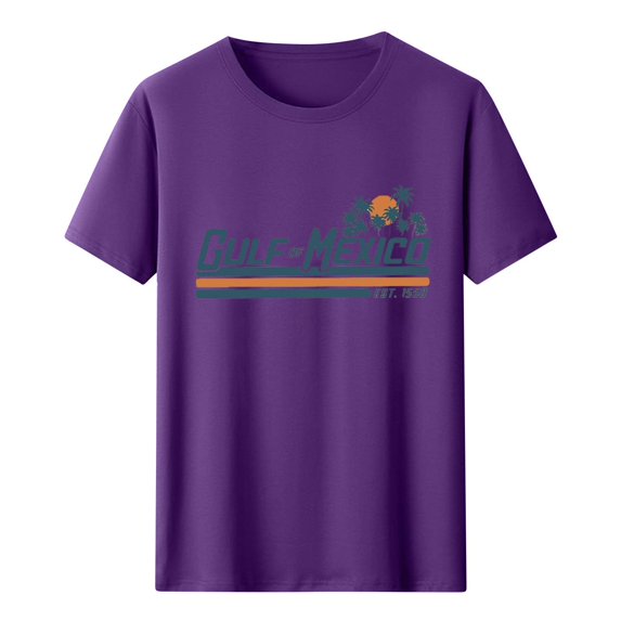 Tnhcen Women's Simple Print Short Sleeve Crewneck T-Shirts | Plus Size Friendly S-3XL | Polyester Spandex Blend Basics