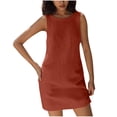 thumbnail image 1 of Tnhcen Women's Sleeveless Round Neck Pocket Tank Dress Pre-shrunk Cotton Linen Look Casual Summer Dress Plus Size S-2XL Loose Fit Solid Color Daily Wear Outfit, 1 of 8