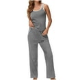 thumbnail image 1 of Tnhcen Women's Sleeveless Tank Tops Pajamas Sets Elastic Waist Long Pants Sleepwear Sets S-2XL, 1 of 6