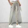 thumbnail image 1 of Tnhcen Women's Solid Jogger Pants with Drawstring & Zipper Pockets Polyester Sportswear Loose Fit Workout Running Pants S-5XL Multiple Colors Available, 1 of 7
