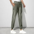 thumbnail image 1 of Tnhcen Women's Solid Jogger Pants with Drawstring & Zipper Pockets Polyester Sportswear Loose Fit Workout Running Pants S-5XL Multiple Colors Available, 1 of 7