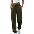 thumbnail image 1 of Tnhcen Women's Solid Jogger Pants with Drawstring Waist & Pockets Sweatpants Casual Lounge Athletic Trousers S-2XL, 1 of 8