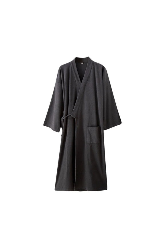 Women's Spa Robe Lightweight Bathrobe for Women Couples Kimono Robe with Pockets Soft Polyester Robe Loose Fit S-XL Solid Color