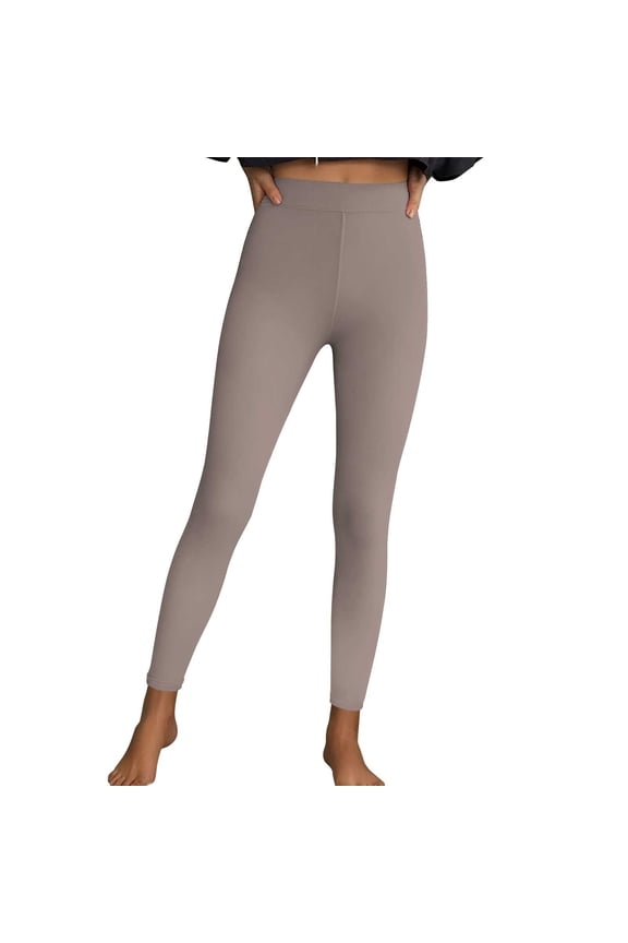 Women's Stretch Yoga Pants - Athletic Workout Leggings with Soft Milk Silk Brushed Fabric High Waisted Spandex Polyester Blend Slim Fit Running Pants for Women S-3XL Multiple Colors