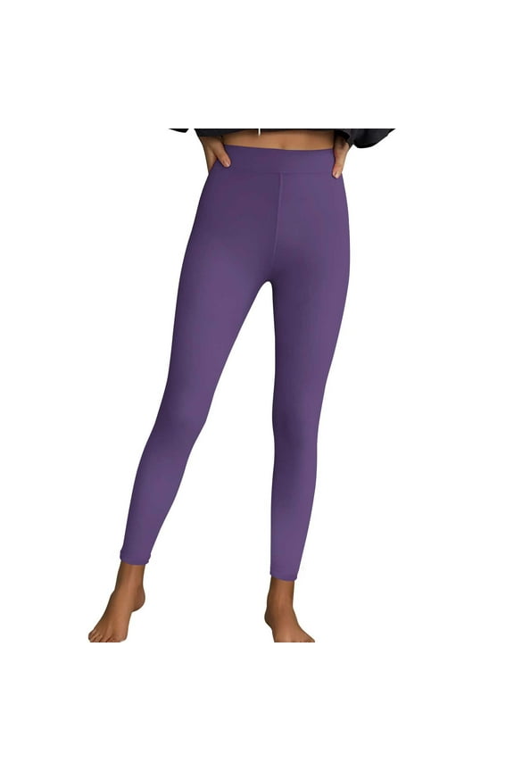 Women's Stretch Yoga Pants - Soft Milk Silk Brushed Workout Leggings | High-Waist Stretchy Activewear with 4-Way Elasticity S-3XL Available in Multi-Color