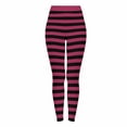 thumbnail image 1 of Tnhcen Women's Striped Halloween Yoga Pants - Soft Milk Silk Brushed Leggings Stretchy Athletic Workout Leggings for Women Plus Size Yoga Pants S-3XL Available in Multi-Color, 1 of 9