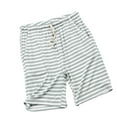 thumbnail image 1 of Tnhcen Women's Striped Modal Cotton Sleep Shorts with Pockets - Drawstring Waist Elastic Pajama Pants M-2XL, 1 of 3