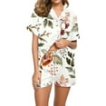 thumbnail image 1 of Tnhcen Women's Summer 2 Piece Pajamas Set Outfits Printed Button Down Shirt Shorts Casual Homewear Sets S-2XL, 1 of 5