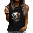 thumbnail image 1 of Tnhcen Women's Summer 2025 Trendy Print Sleeveless Blouses - Loose Fit Casual Tops S-2XL Stretchy Polyester Spandex Breathable Summer Tops, 1 of 5