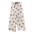 thumbnail image 1 of Tnhcen Women's Summer Pajama Pants Heart Print, Brown Bowknot Loose Lightweight Polyester Lounge Pants Free Size Home Wear, 1 of 5
