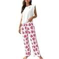 thumbnail image 1 of Tnhcen Women's Summer Sleepwear Set - Comfy Sleeveless Top Loose Pants Lounge to Casual Wear - Sleep or Go Out, 1 of 5