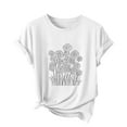 thumbnail image 1 of Tnhcen Women's Summer White Cotton Crewneck T-Shirt with Cartoon Print - Casual Basic Tops Plus Size S-2XL Breathable Soft Tops, 1 of 4